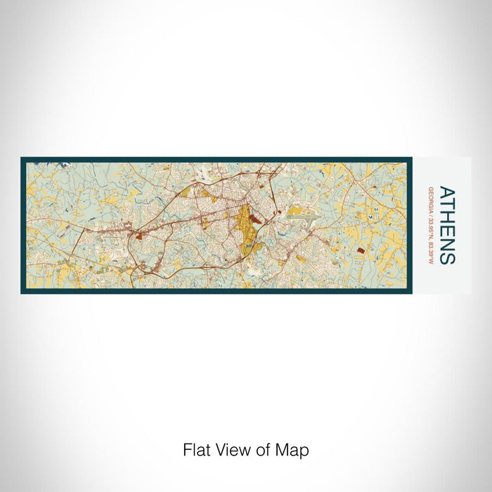 Rendered View of Athens Georgia Map on 10oz Stainless Steel Insulated Cup in Woodblock with Sliding Lid