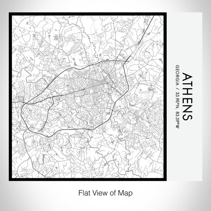 Rendered View of Athens Georgia Map on 17oz Stainless Steel Insulated Tumbler in Classic Map Style