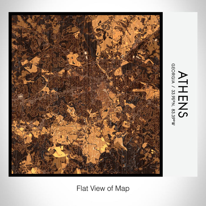 Rendered View of Athens Georgia Map on 17oz Stainless Steel Insulated Tumbler in Ember Map Style