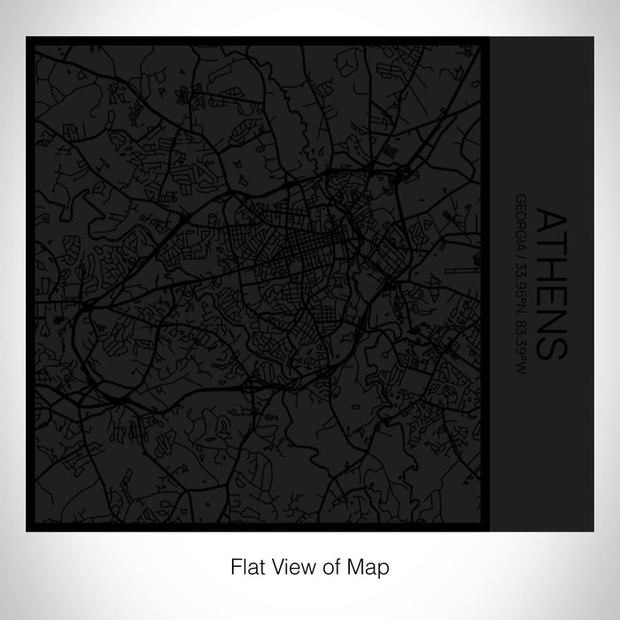 Rendered View of Athens Georgia Map on 17oz Stainless Steel Insulated Tumbler in Matte Black with Tactile Lines