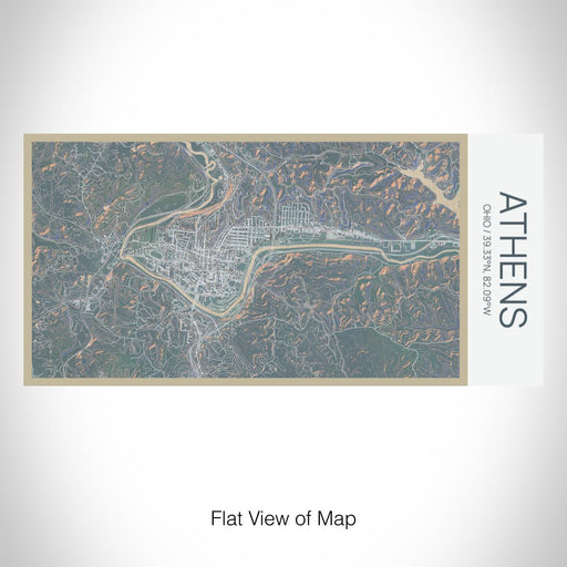Rendered View of Athens Ohio Map on 17oz Stainless Steel Insulated Bottle with printed afternoon style map