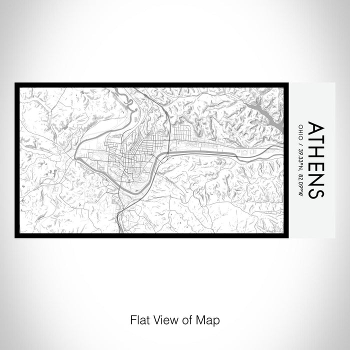 Rendered View of Athens Ohio Map on 17oz Stainless Steel Insulated Bottle with printed classic style map