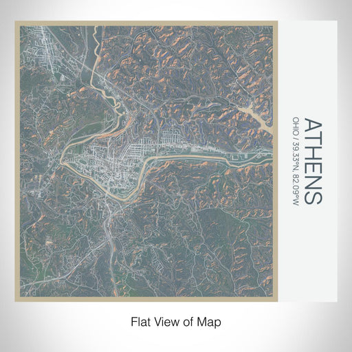 Rendered View of Athens Ohio Map on 17oz Stainless Steel Insulated Tumbler in Afternoon Map Style