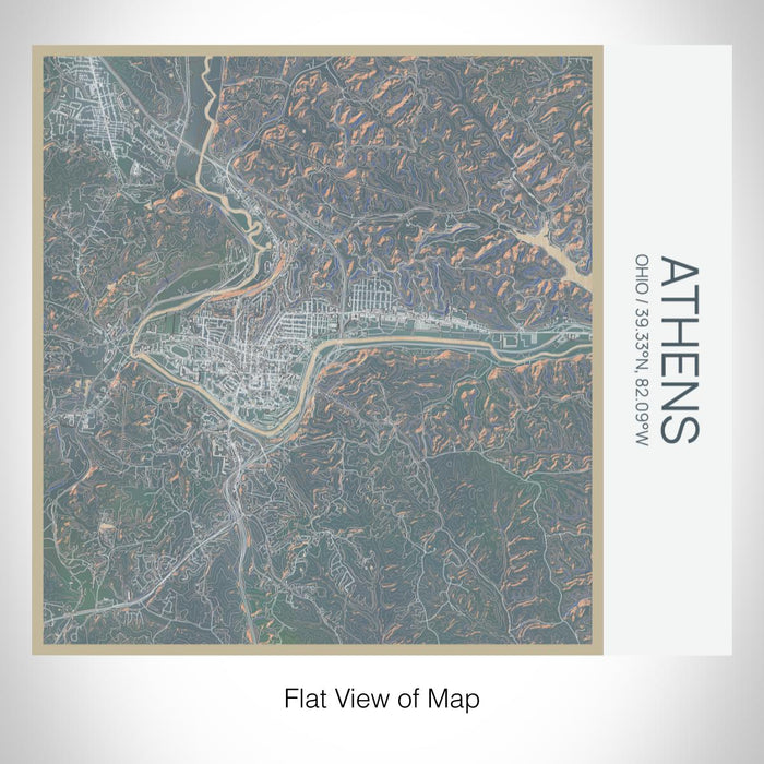 Rendered View of Athens Ohio Map on 17oz Stainless Steel Insulated Tumbler in Afternoon Map Style