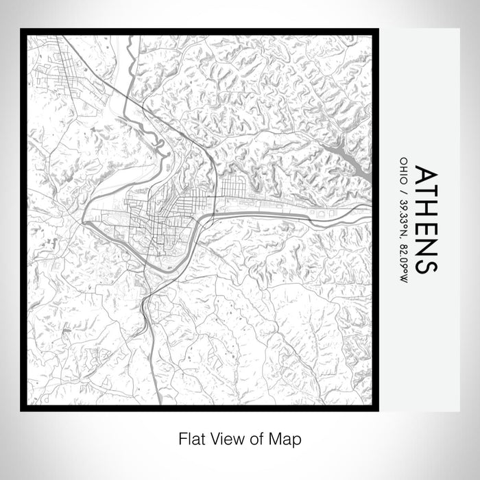 Rendered View of Athens Ohio Map on 17oz Stainless Steel Insulated Tumbler in Classic Map Style