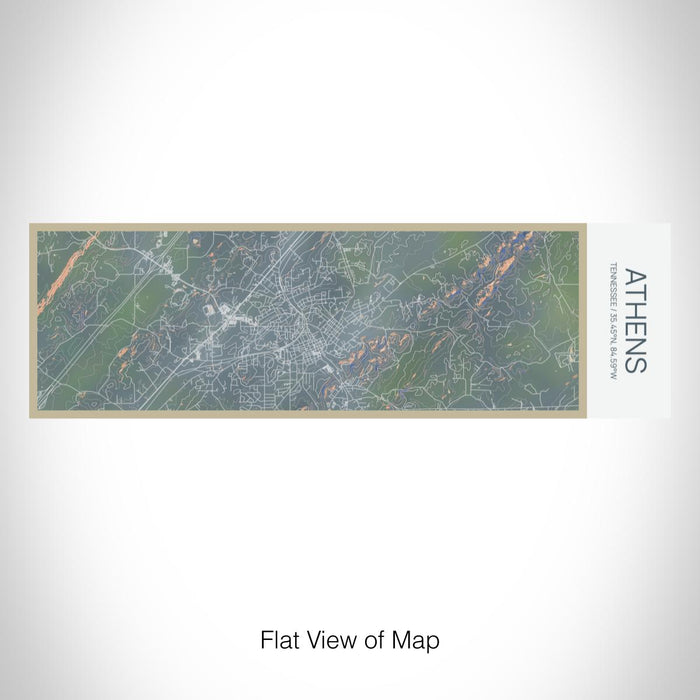 Rendered View of Athens Tennessee Map on 10oz Stainless Steel Insulated Cup in Afternoon with Sliding Lid