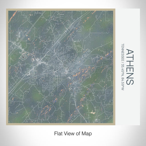 Rendered View of Athens Tennessee Map on 17oz Stainless Steel Insulated Tumbler in Afternoon Map Style