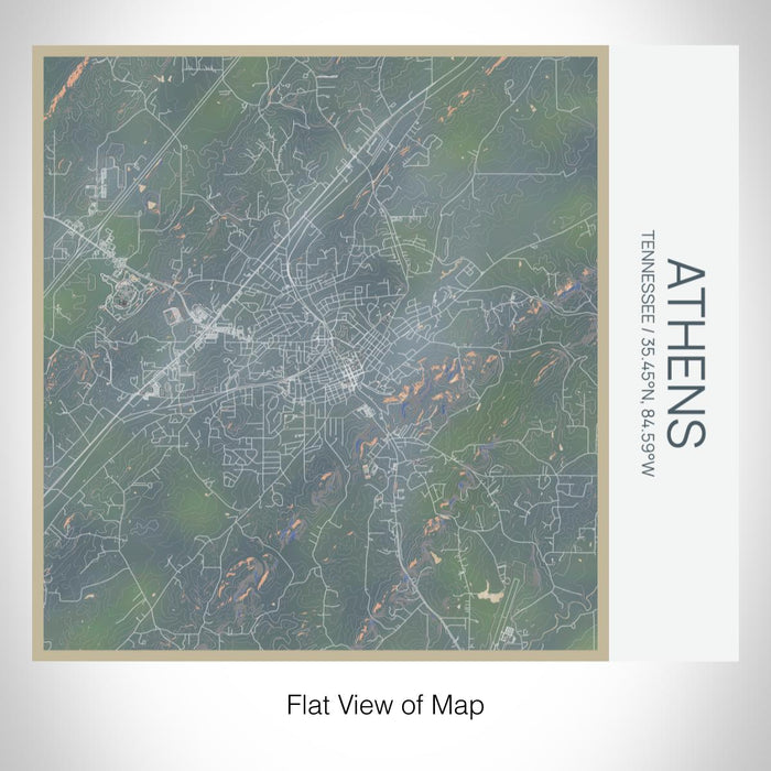 Rendered View of Athens Tennessee Map on 17oz Stainless Steel Insulated Tumbler in Afternoon Map Style