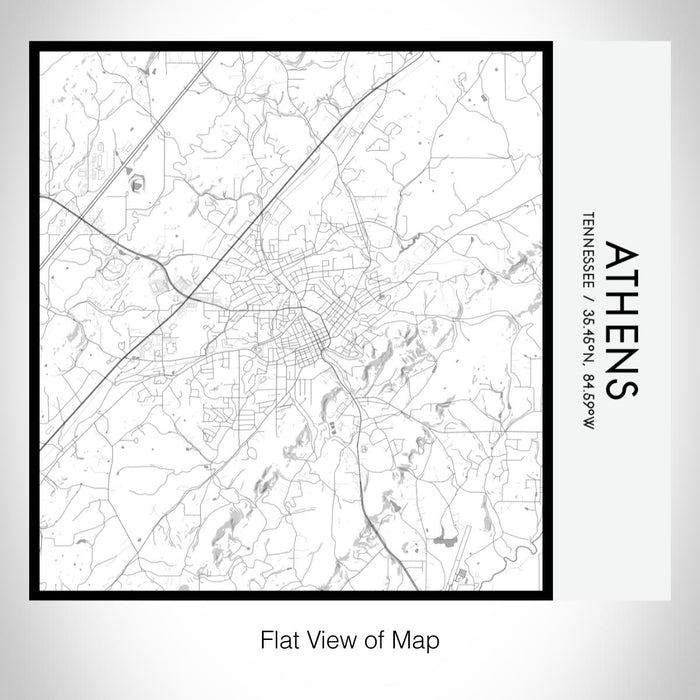 Rendered View of Athens Tennessee Map on 17oz Stainless Steel Insulated Tumbler in Classic Map Style