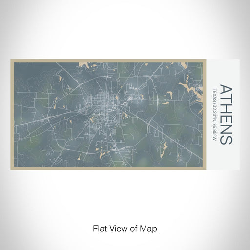 Rendered View of Athens Texas Map on 17oz Stainless Steel Insulated Bottle with printed afternoon style map