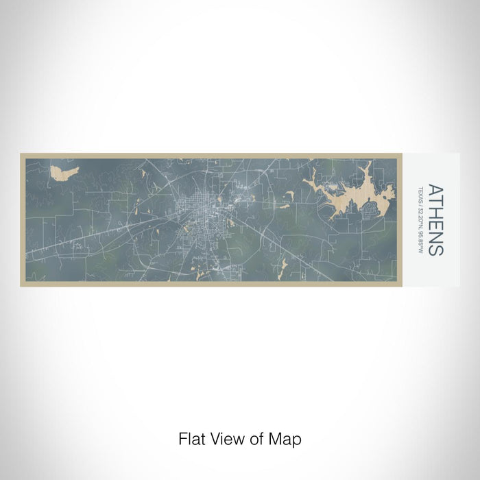 Rendered View of Athens Texas Map on 10oz Stainless Steel Insulated Cup in Afternoon with Sliding Lid