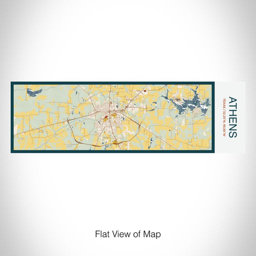 Rendered View of Athens Texas Map on 10oz Stainless Steel Insulated Cup in Woodblock with Sliding Lid