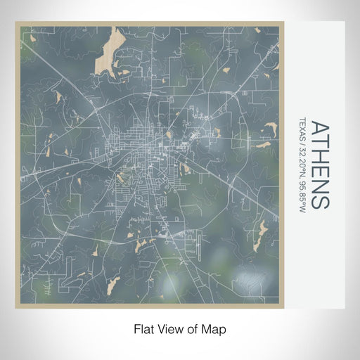 Rendered View of Athens Texas Map on 17oz Stainless Steel Insulated Tumbler in Afternoon Map Style