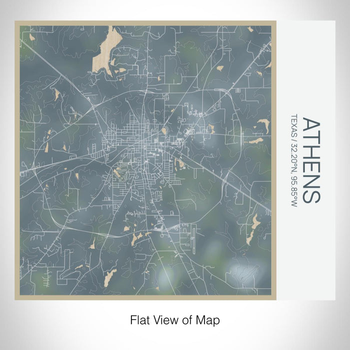 Rendered View of Athens Texas Map on 17oz Stainless Steel Insulated Tumbler in Afternoon Map Style