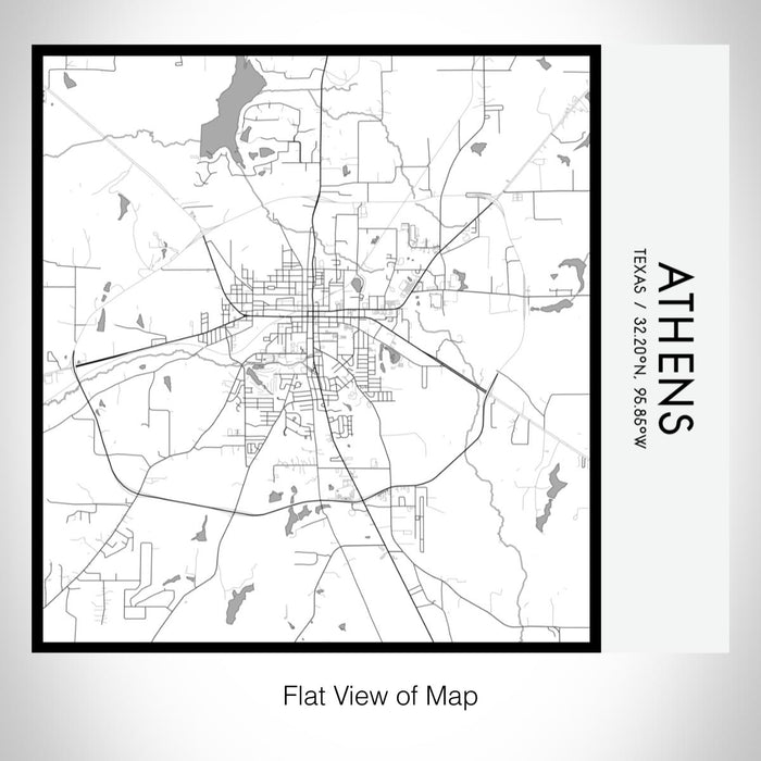 Rendered View of Athens Texas Map on 17oz Stainless Steel Insulated Tumbler in Classic Map Style