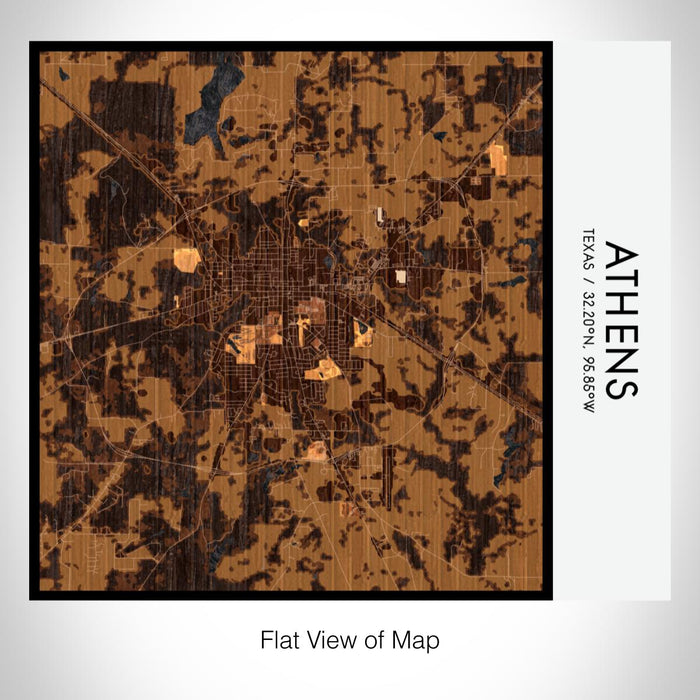 Rendered View of Athens Texas Map on 17oz Stainless Steel Insulated Tumbler in Ember Map Style