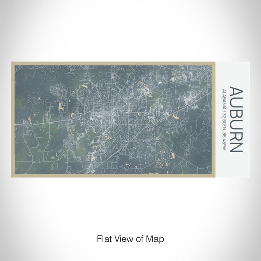 Rendered View of Auburn Alabama Map on 17oz Stainless Steel Insulated Bottle with printed afternoon style map