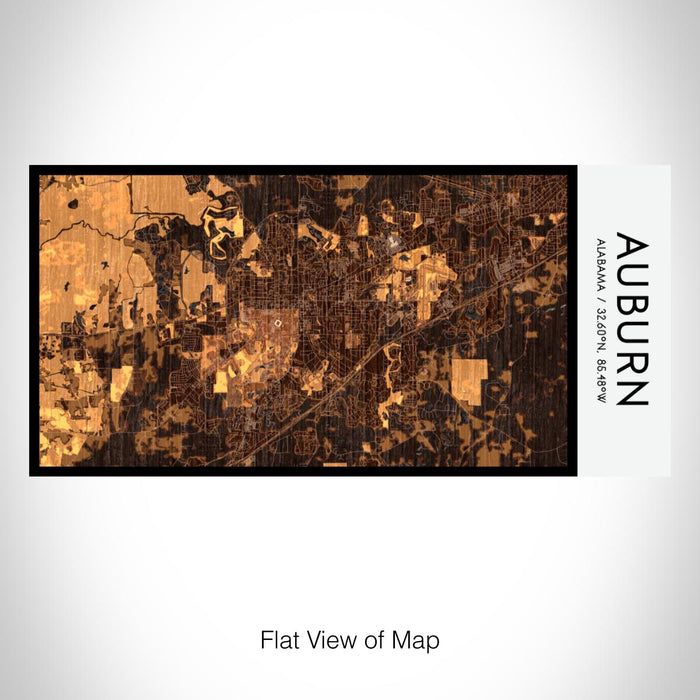 Rendered View of Auburn Alabama Map on 17oz Stainless Steel Insulated Bottle with printed ember style map