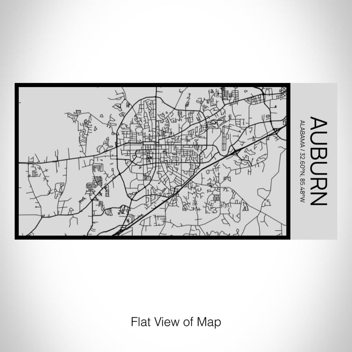 Rendered View of Auburn Alabama Map on 17oz Stainless Steel Insulated Cola Bottle in Stainless