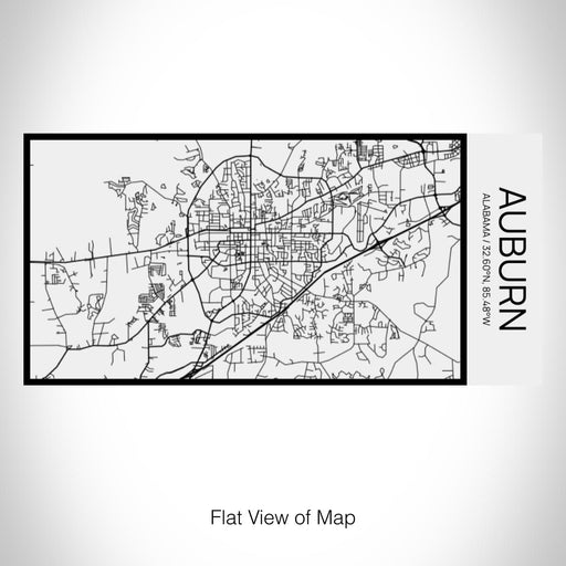 Rendered View of Auburn Alabama Map on 17oz Stainless Steel Insulated Cola Bottle in Stainless in Matte White