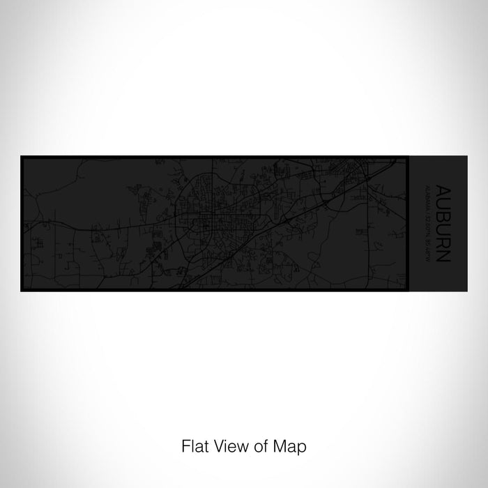 Rendered View of Auburn Alabama Map on 10oz Stainless Steel Insulated Cup in Matte Black with Sliding Lid