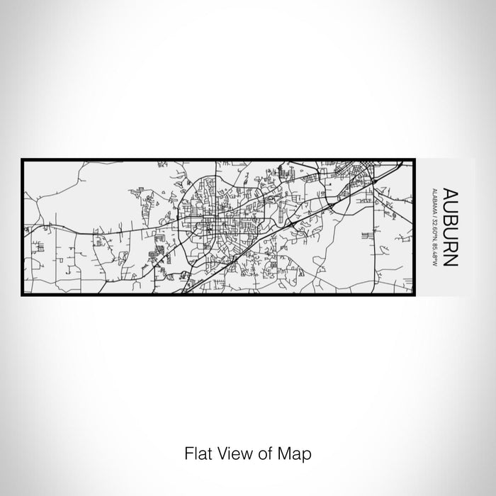 Rendered View of Auburn Alabama Map on 10oz Stainless Steel Insulated Cup in Matte White with Sliding Lid