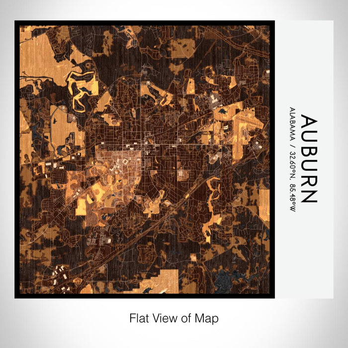 Rendered View of Auburn Alabama Map on 17oz Stainless Steel Insulated Tumbler in Ember Map Style