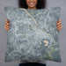 Person holding 22x22 Custom Augusta Georgia Map Throw Pillow in Afternoon