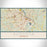 Augusta Georgia Map Print Landscape Orientation in Woodblock Style With Shaded Background