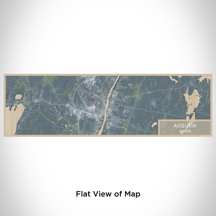 Flat View of Map Custom Augusta Maine Map Enamel Mug in Afternoon