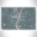 Augusta Maine Map Print Landscape Orientation in Afternoon Style With Shaded Background