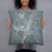 Person holding 18x18 Custom Augusta Maine Map Throw Pillow in Afternoon