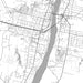 Augusta Maine Map Print in Classic Style Zoomed In Close Up Showing Details