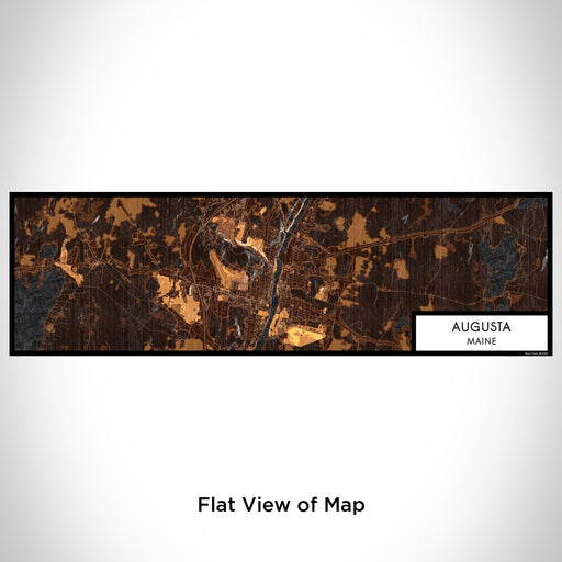 Flat View of Map Custom Augusta Maine Map Enamel Mug in Ember