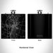 Rendered View of Augusta Maine Map Engraving on 6oz Stainless Steel Flask in Black