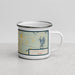 Right View Custom Augusta Maine Map Enamel Mug in Woodblock