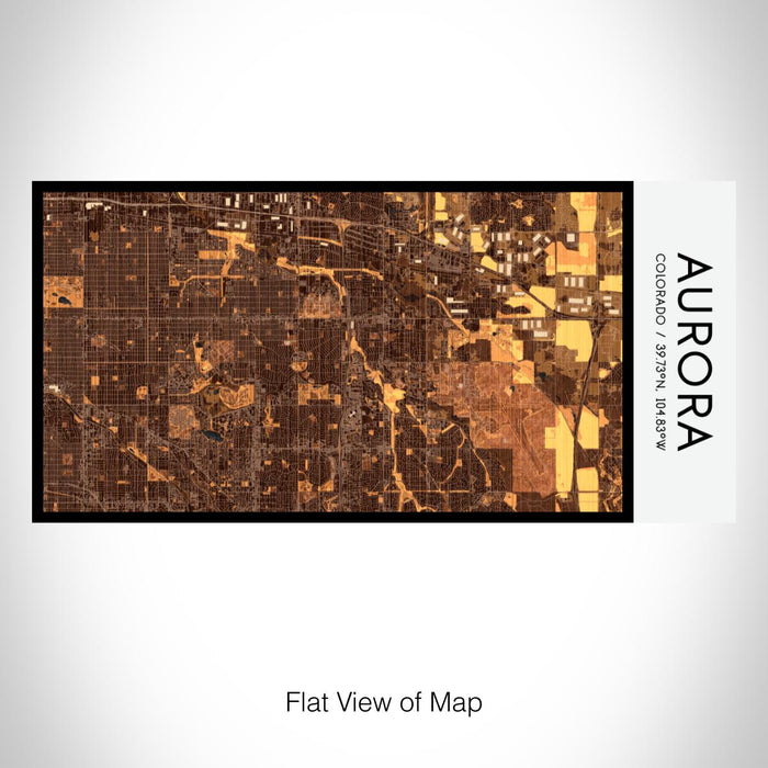 Rendered View of Aurora Colorado Map on 17oz Stainless Steel Insulated Bottle with printed ember style map