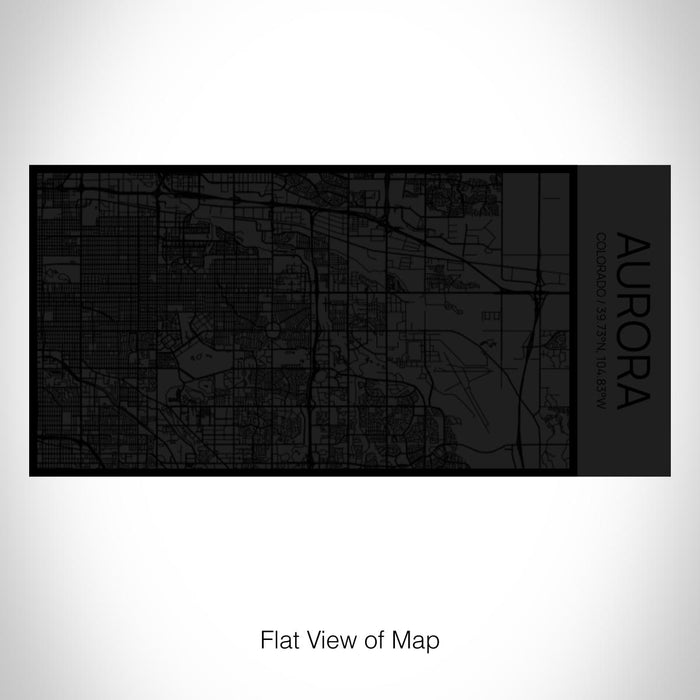 Rendered View of Aurora Colorado Map on 17oz Stainless Steel Insulated Cola Bottle in Stainless in Matte Black