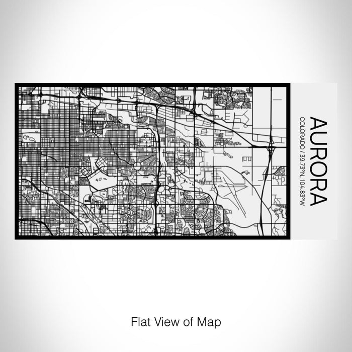 Rendered View of Aurora Colorado Map on 17oz Stainless Steel Insulated Cola Bottle in Stainless in Matte White