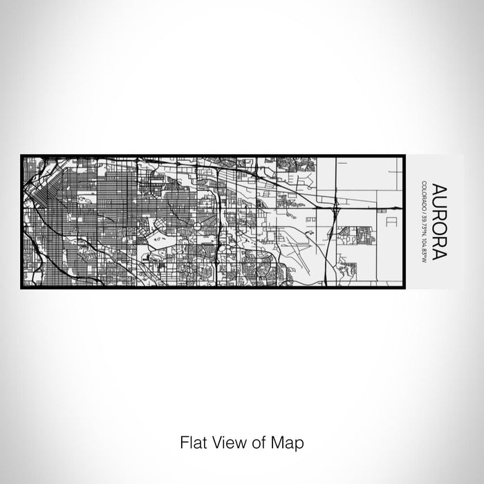 Rendered View of Aurora Colorado Map on 10oz Stainless Steel Insulated Cup in Matte White with Sliding Lid