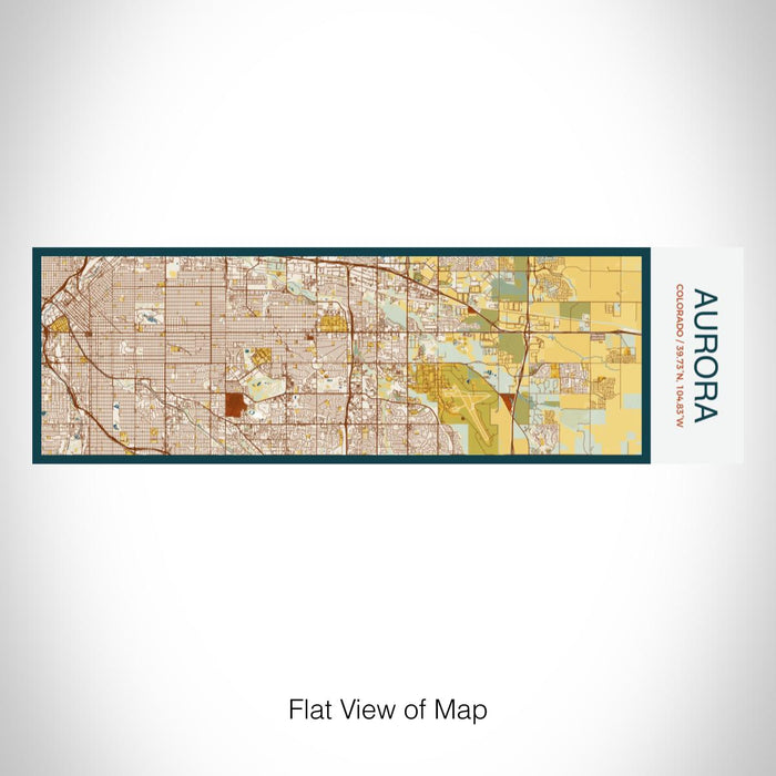 Rendered View of Aurora Colorado Map on 10oz Stainless Steel Insulated Cup in Woodblock with Sliding Lid