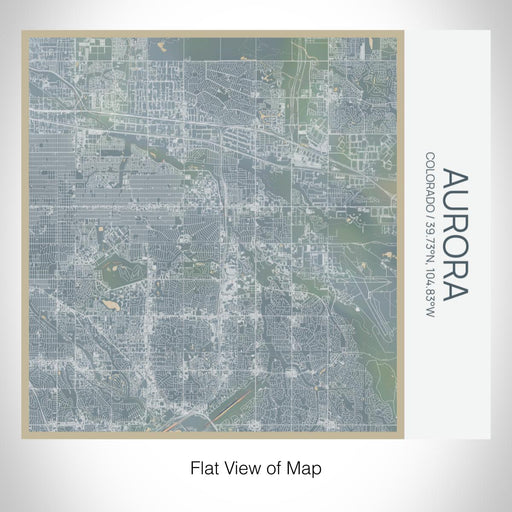Rendered View of Aurora Colorado Map on 17oz Stainless Steel Insulated Tumbler in Afternoon Map Style