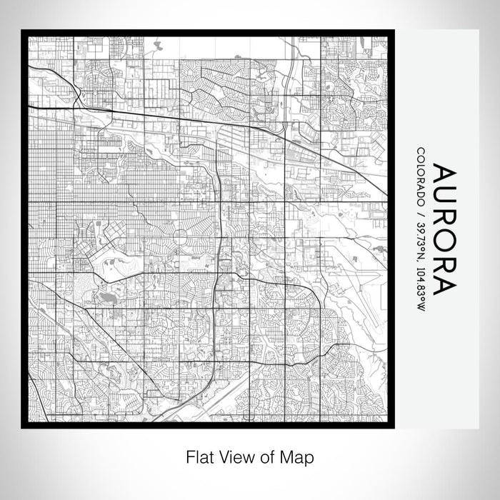 Rendered View of Aurora Colorado Map on 17oz Stainless Steel Insulated Tumbler in Classic Map Style