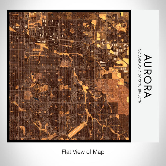 Rendered View of Aurora Colorado Map on 17oz Stainless Steel Insulated Tumbler in Ember Map Style