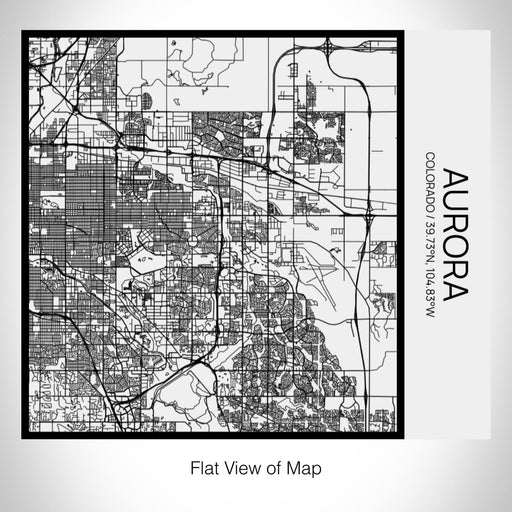 Rendered View of Aurora Colorado Map on 17oz Stainless Steel Insulated Tumbler in Matte White with Tactile Lines