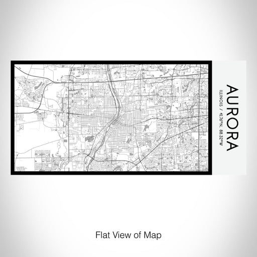 Rendered View of Aurora Illinois Map on 17oz Stainless Steel Insulated Bottle with printed classic style map