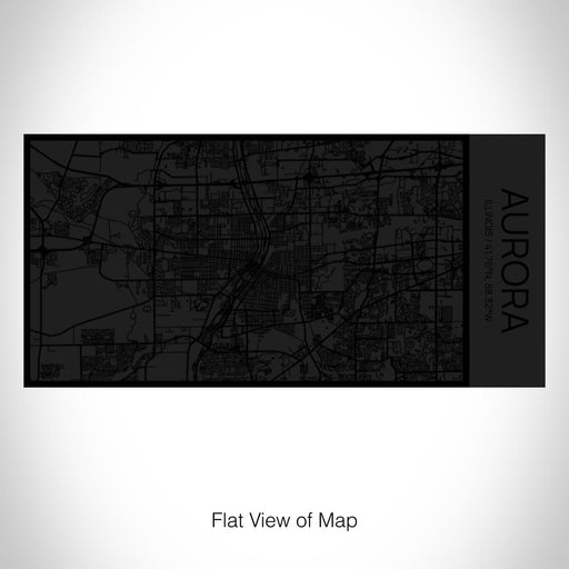 Rendered View of Aurora Illinois Map on 17oz Stainless Steel Insulated Cola Bottle in Stainless in Matte Black