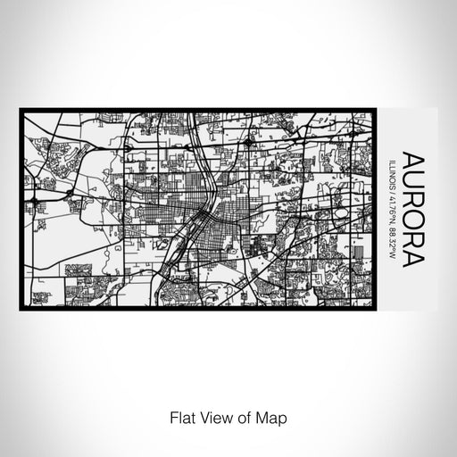 Rendered View of Aurora Illinois Map on 17oz Stainless Steel Insulated Cola Bottle in Stainless in Matte White