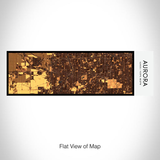 Rendered View of Aurora Illinois Map on 10oz Stainless Steel Insulated Cup in Ember with Sliding Lid