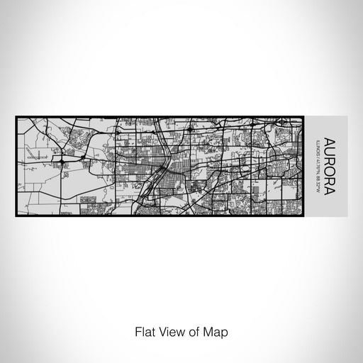Rendered View of Aurora Illinois Map on 10oz Stainless Steel Insulated Cup with Sipping Lid